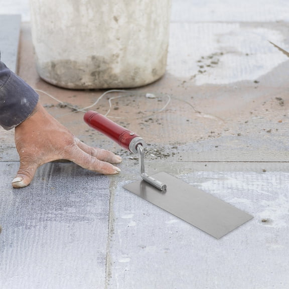 UPOUART Stainless Steel Flat Trowel with Wood Handle for Grouting and Tiling, Multi-Color Home Improvement Tool