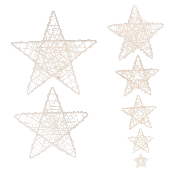 UPOUART Rattan Five-Pointed Star 8Pcs for Christmas and Independence Day Decorations 25Cm in Inches