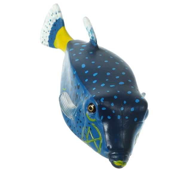 UPOUART Realistic Blue Fish Model with Smooth Surface Decorative Ocean Figurine