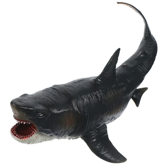 UPOUART Realistic Grey Shark Statue Plastic Decoration for Garden Desktop and Party Under The Sea Scene