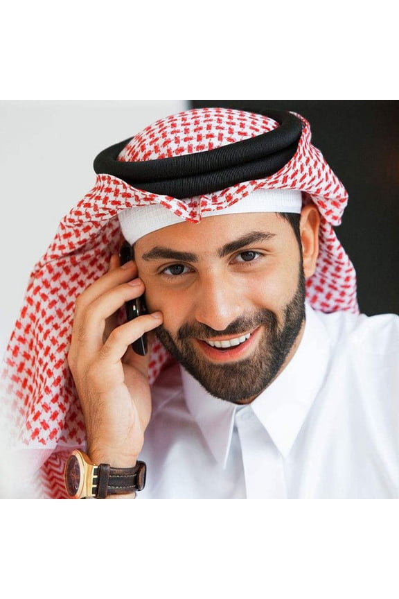 Red Arab Turban for Men Stylish Headscarf for Outdoor Activities and Daily Wear