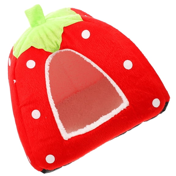 UPOUART Red Cloth Small Animal Nest with Nonslip Bottom Pet Hideout and Bed