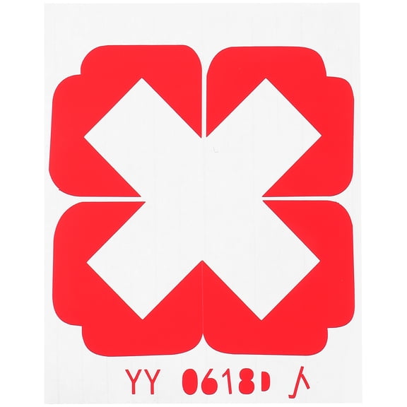 UPOUART Red First Aid Sticker PVC Decals for Emergency Preparedness in Hospitals Clinics and Community Settings 3x3 Inches