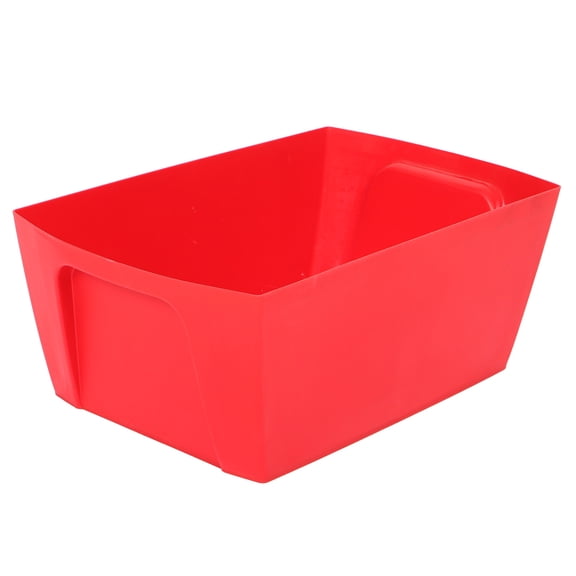 UPOUART Red Plastic Outdoor Beer Bucket and Ice Storage Tub with Space-Saving Square Design for Beverage Cooling