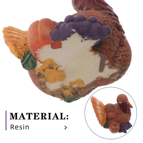 UPOUART Red Turkey Resin Figurine for Thanksgiving Lawn and Garden Decoration, Autumn Outdoor Display, Seasonal Yard Decor
