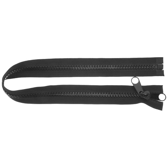 UPOUART Heavy Duty Black Zipper with Double Sided Pull for Sewing, Projects, Garment Repairs and Crafting