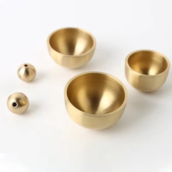 UPOUART Round Doorbell 1 Set Copper Material with Sound Alert and DIY Assembly for Home Decor 3.7x0.39in