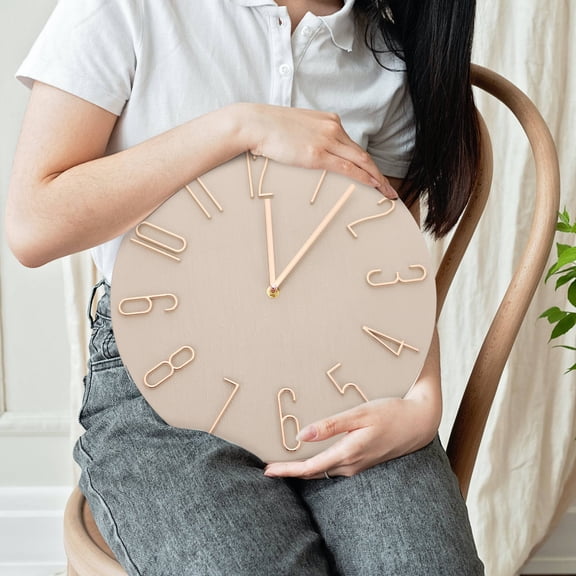 UPOUART Multi-Color Plastic Wall Clock, Silent, Modern, Home Decoration