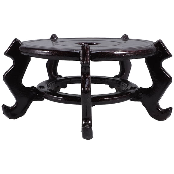 UPOUART Round Plant Shelf Wood Bonsai Stand For Office Decor 1Pcs