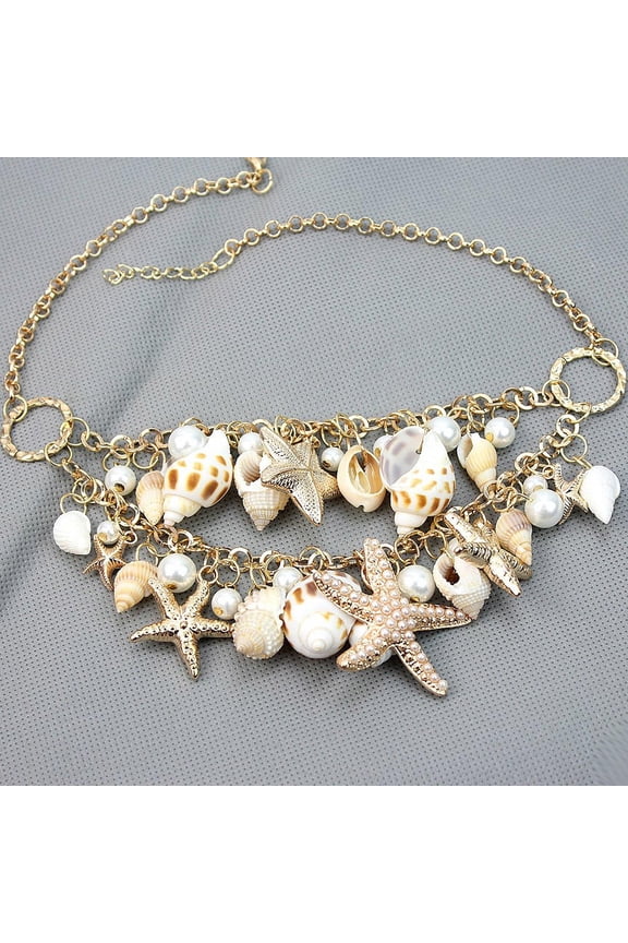 Seashell Jewelry Alloy Golden 1Pack Simple and Fashion Decoration