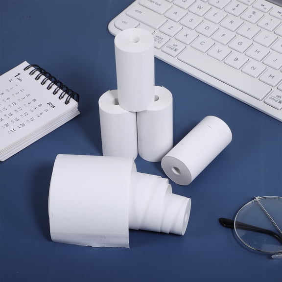 UPOUART White Self-Adhesive Thermal Labels with Tubeless Design for Easy and Convenient Printer Use, and