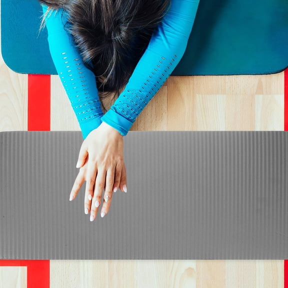 UPOUART Shock Absorbing Yoga Knee Mat with Portable Design for Stability in Ab Wheel and Floor Exercises Grey