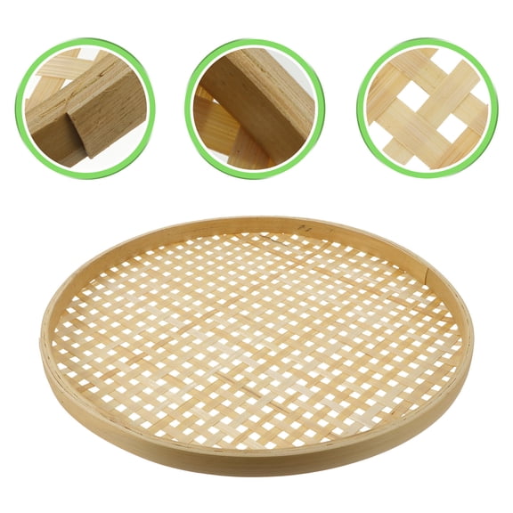 UPOUART Sieve Woven Bamboo Basket Multi Functional Kitchen Use Home Decor 1Pack