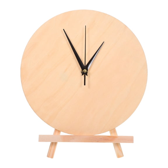 UPOUART Silent Wooden Wall Clock Light Yellow, Decorative Home Office Timer, Quiet Non-Ticking Design