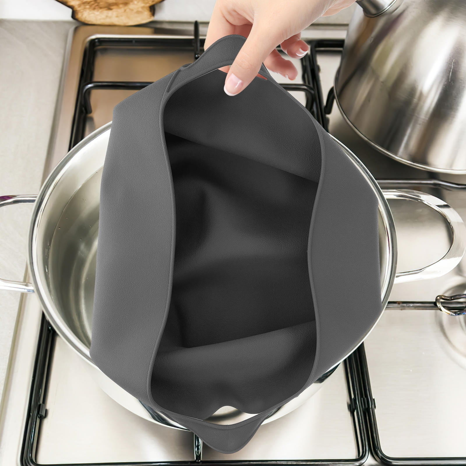 UPOUART Silicone Slow Cooker Liner 1Pack 8Qt Grey Reusable