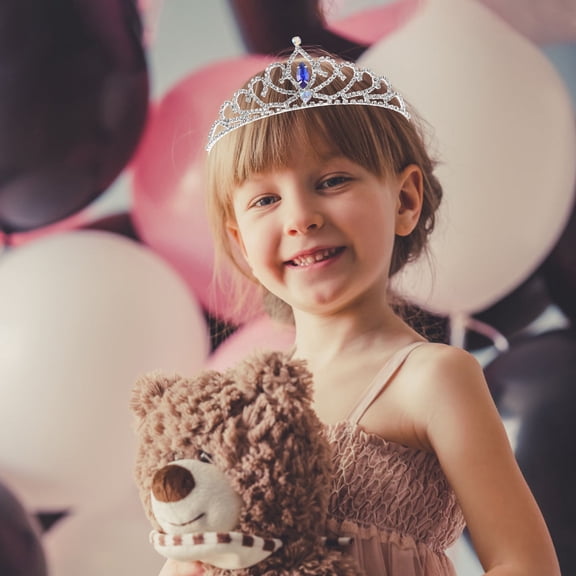 UPOUART Princess Crowns for Girls Crown Hair Jewelry Silver 1Pcs