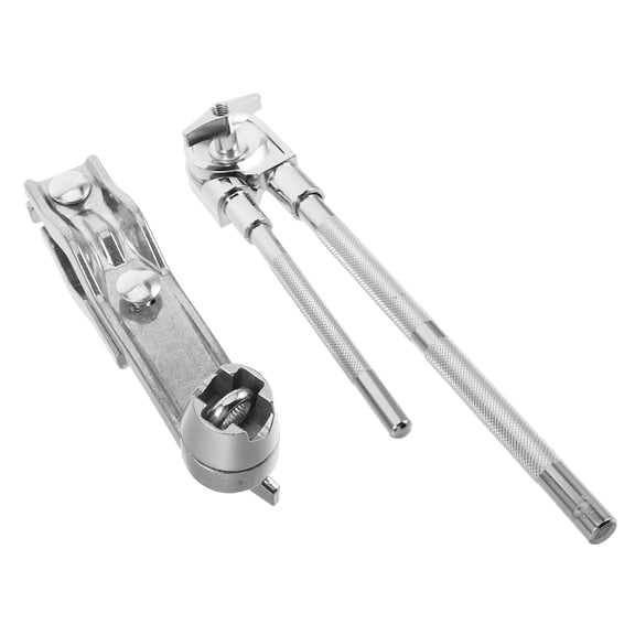UPOUART Silver Metal Cowbell Clamp for Drum Kit Precision Design Durable Extension Rack  Compact Structure
