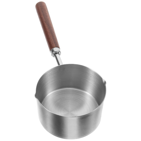 UPOUART Silver Mini Saucepan Small Pot for Oil Heating Oil 1Set
