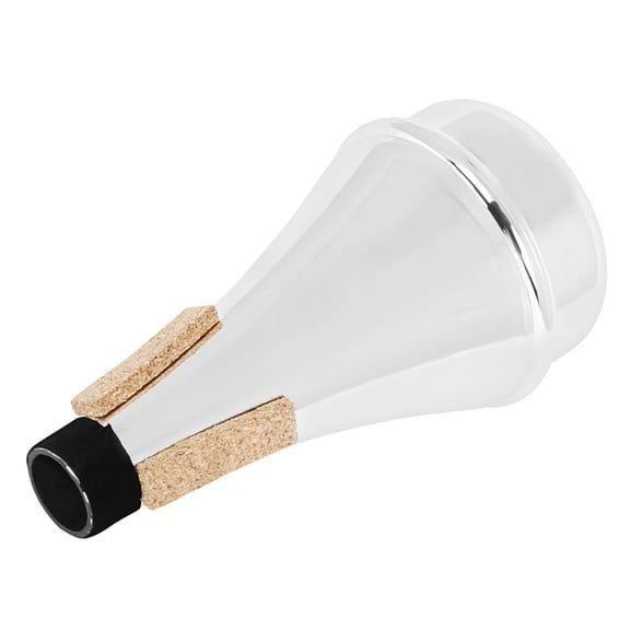 UPOUART Plated Silver ABS Trumpet Straight Mute for Quiet Beginner Practice