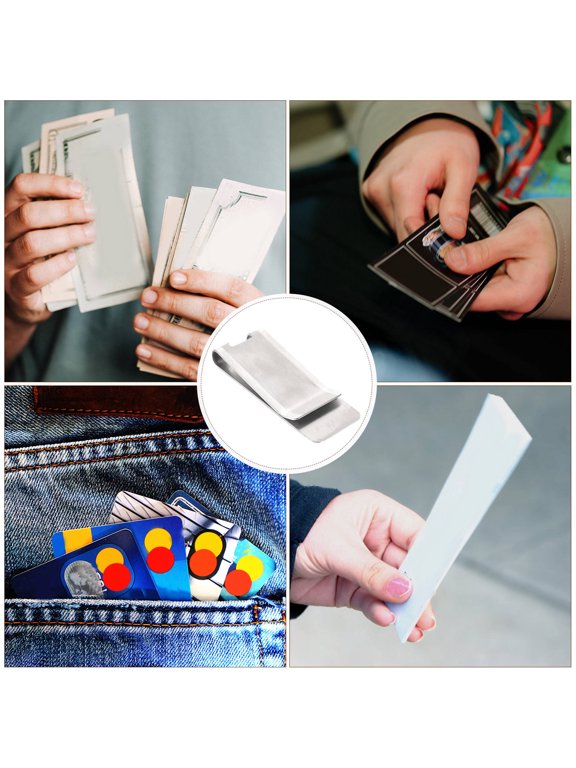 Titanium Money Clip Wallet with Bottle Opener, Lightweight Minimalist Metal Cash Holder for Bills and Checks