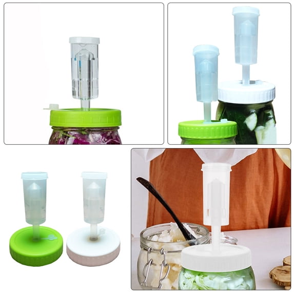 UPOUART Small Mouth Mason Jar Lids 2Pcs Fermenting Lids for Kitchen Use Airtight Seal Reusable Flip Cap