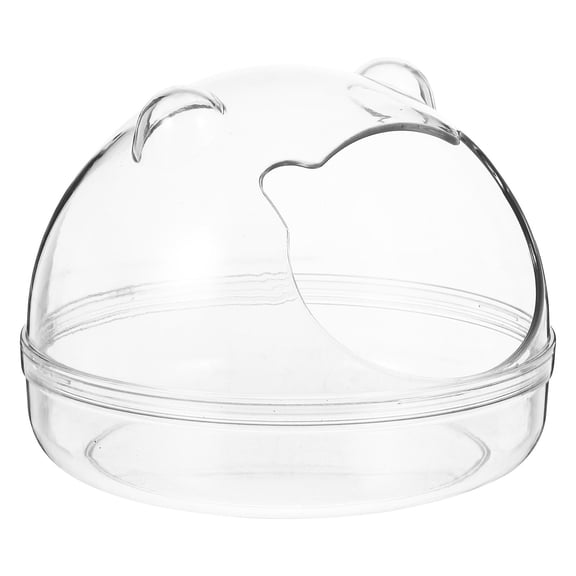 UPOUART Small Pet Transparent Bathtub for Hamster Guinea Pig with Smooth Edges and Easy Cleaning