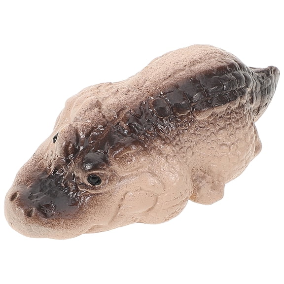 UPOUART Small Resin Crocodile Statue Ornament Vintage Figurine for Home and Office Decor