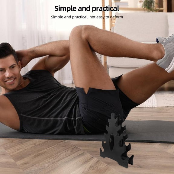 UPOUART Dumb Bell Rack Dumbbell Holder Stand Black PVC 1Pack