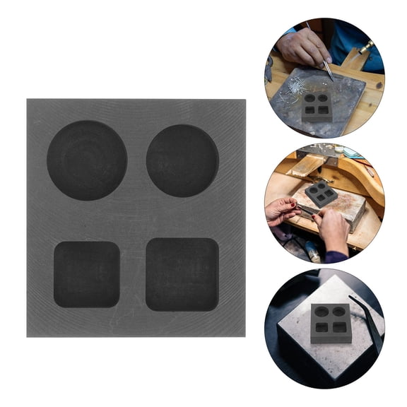 UPOUART Graphite Ingot Mold Melting Tool Grey Metal Casting Mold for Metal Melting 1 Piece