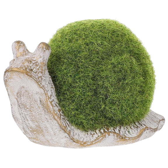 UPOUART Snail Figurines Home Decor Green Resin for Living Room 1Pcs
