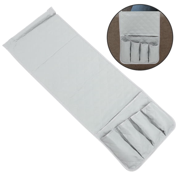 UPOUART Large Capacity Grey Sofa Armrest Hanging Storage Bag Organizer for Family and Friends 1 Set