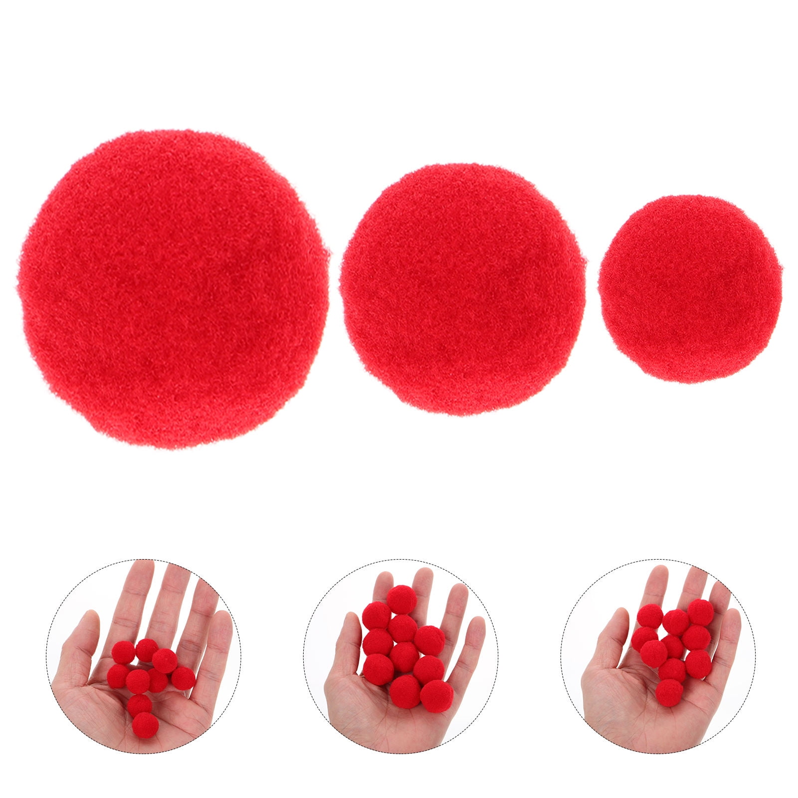 UPOUART Soft Plush Red Pom Poms for Christmas Decorations, Holiday Craft Supplies, Ornaments and Festive Accessories