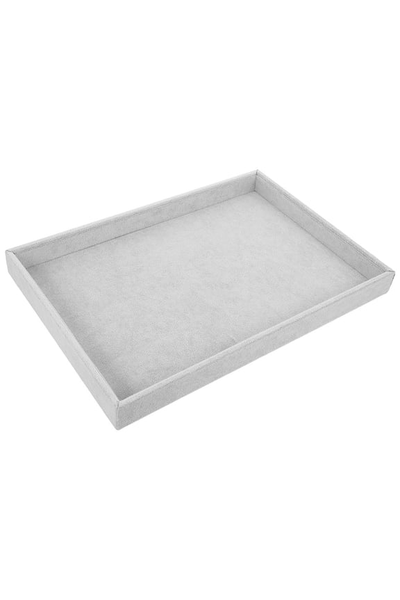 Grey Jewelry Holder Tray Soft Multi-Use Jewelry Dish for Pendants Necklaces Storage Organizer