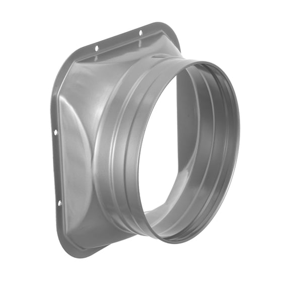 UPOUART Space Saving Plated Silver Duct Pipe Transition Fitting Square to Round for Air Conditioning