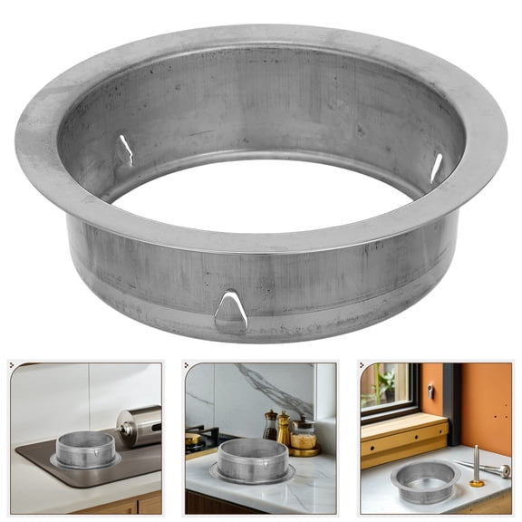 UPOUART Stainless Steel Duct Cover for Range Hood with No Drill Installation and Enhanced Wall Aesthetics