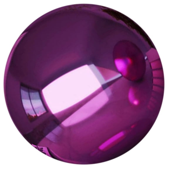UPOUART Stainless Steel Gazing Globe Purple Polished Smooth Reflective Ball 1Set