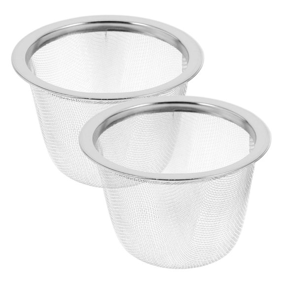 UPOUART 2-Pack Stainless Steel Tea Strainer Insert with Fine Mesh Filter Basket for Home Brewing and Loose Leaf Tea