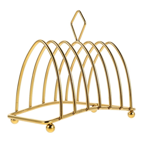 UPOUART Stainless Steel Toast Rack Gold Bread Holder for Kitchen Countertop Display