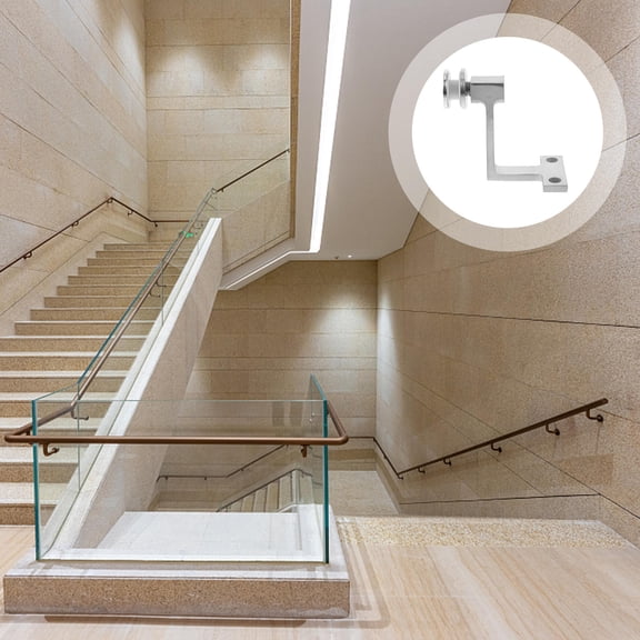 UPOUART Stair Support Handrail Brackets 1Pack Silver for Porch Handrails with Wear Resistant