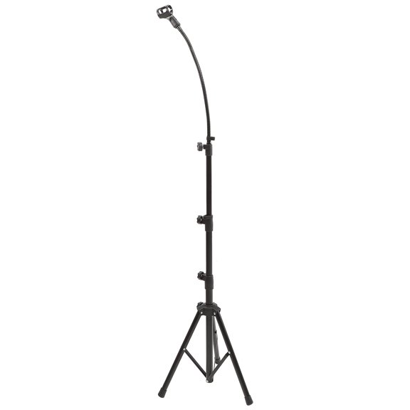 UPOUART Standing Microphone Stand Black with Telescopic Height and Angle Adjustment