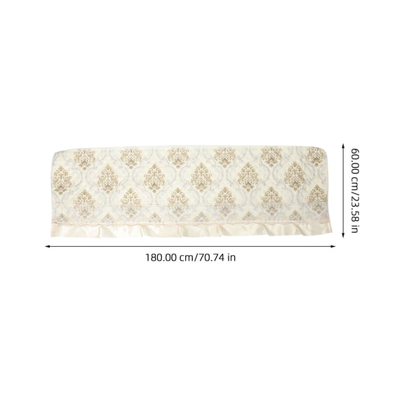 UPOUART Beige Stretchable Padded Headboard Cover with Elastic Cotton Fit for King and Beds