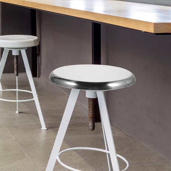 UPOUART Sturdy Stool Replacement Seats Silver 11.79X11.79X0.98in 1Pcs for Kitchen Use