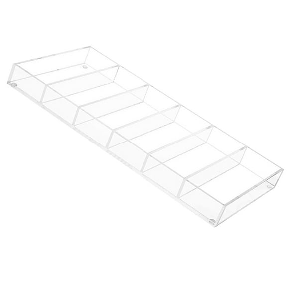 UPOUART Clear Sunglasses Display Holder Acrylic Glasses Tray with 6 Compartments Multi Use