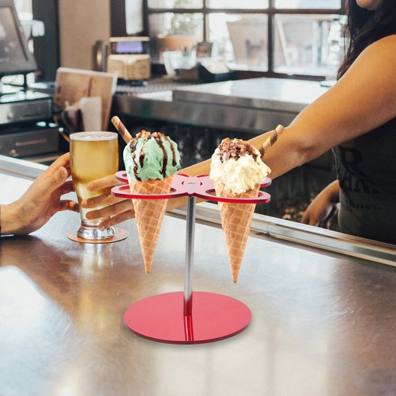 UPOUART Sushi Roll Rack Sushi Roll Holder Translucent Red 1Pack Multi-slots Restaurant