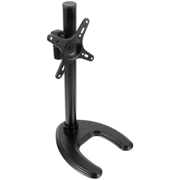 UPOUART Contemporary Black TV Stand with Adjustable Rotating Base for Flexible Viewing and Easy Setup, Fits Most Flat Screen TVs