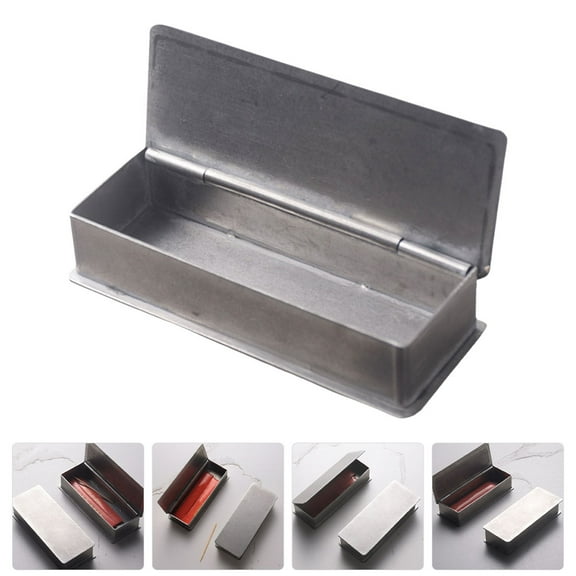 UPOUART Tabletop Toothpick Case 1Pack Silver Stainless Steel Rectangular for Organizing in Restaurants and Bars