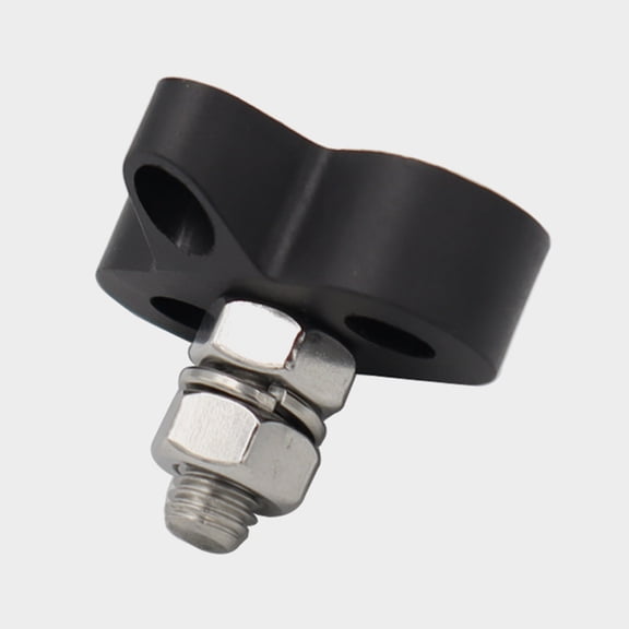 UPOUART Terminal Block for Auto Marine and Trailer Black Bus Bar with Screw Fixing Mounts