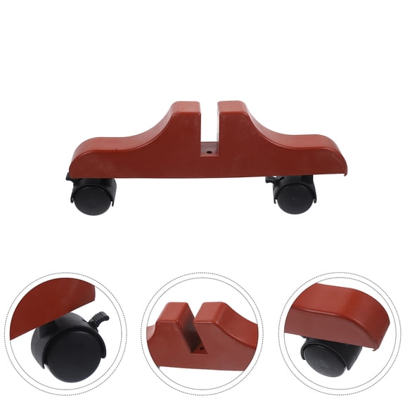 UPOUART Dark Red Roller Divider Stand for Folding Screens and Room Partitions, Wear-Resistant and Easy to Move