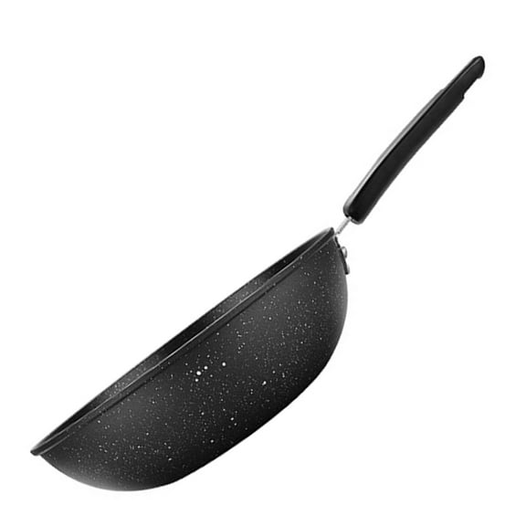 UPOUART Traditional Chinese Iron Wok with Maifan Stone Nonstick , Black Stir Fry Pan for Cooking and Meal Preparation