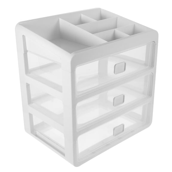 UPOUART Transparent Organizer Drawers Storage Box with Layered Compartments for Makeup and Jewelry